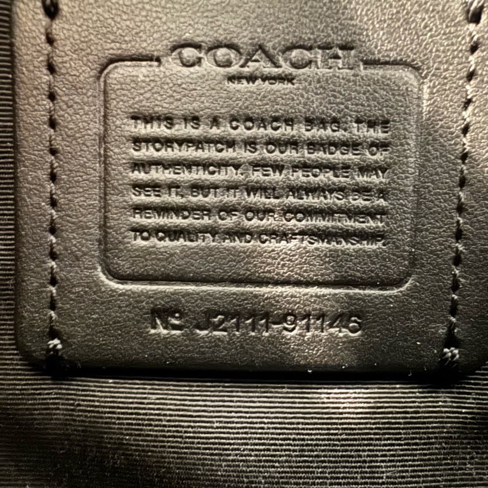Coach Black Satchel with Gold Accents - Picture 9 of 15